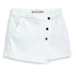 Tractr Girls Overflow  white jean skort